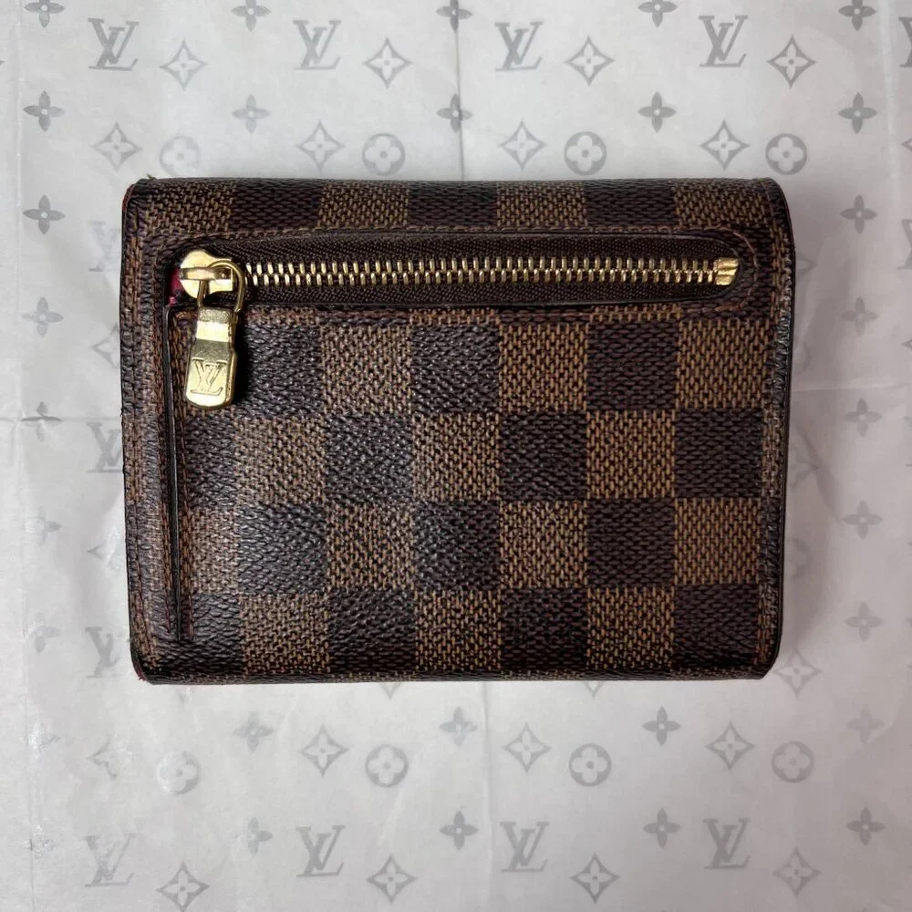 VTG LOUIS VUITTON Portefeuil‎ Koala Ebene Brown Trifold Wallet Brown